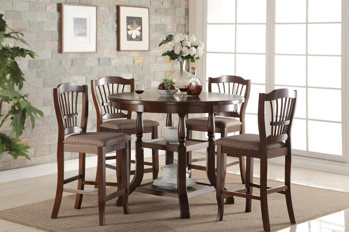Bixby Cherry Espresso 5 Pc Dining Set
