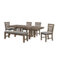 Harrisburg 6 Pc Walnut Finish Dining Set