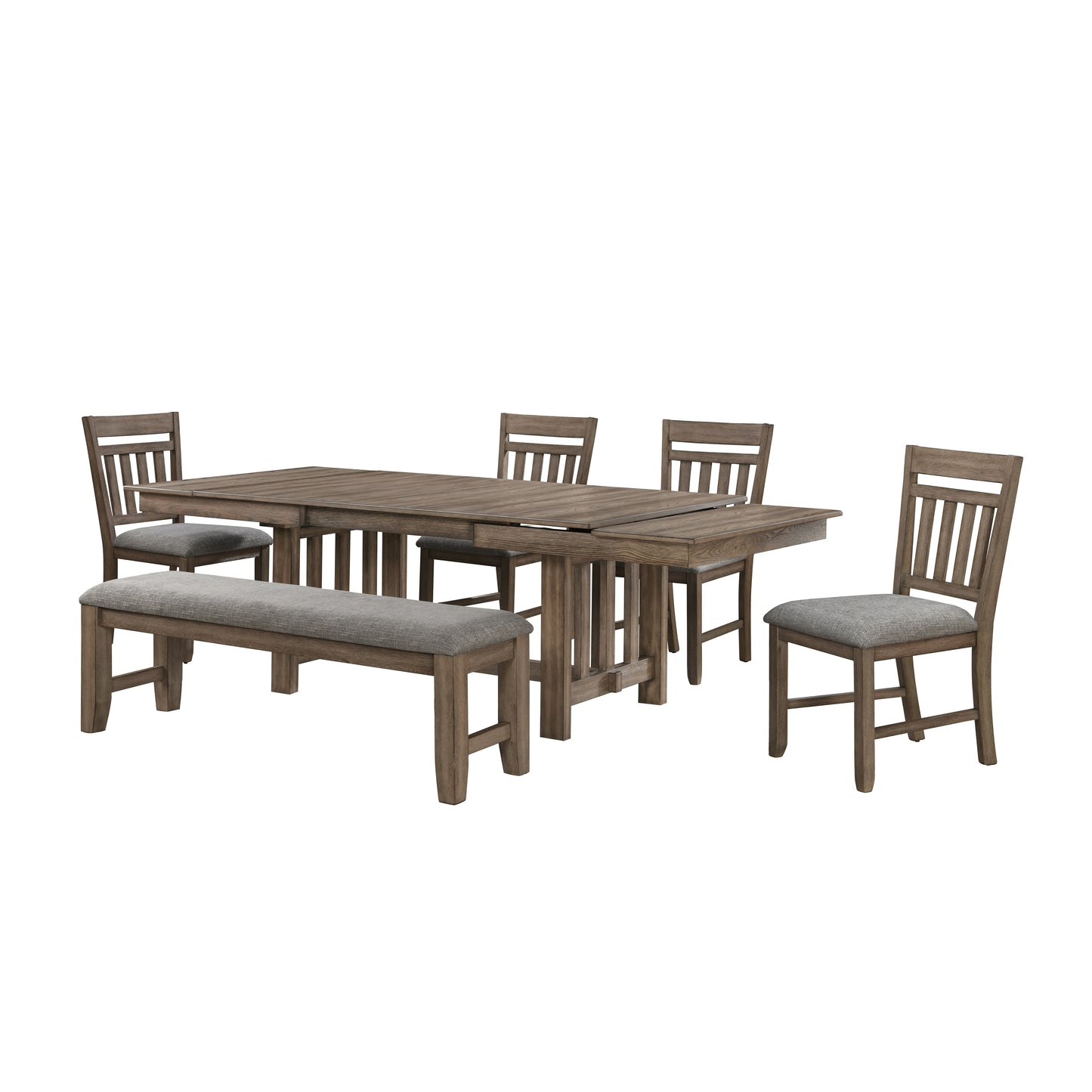 Harrisburg 6 Pc Walnut Finish Dining Set