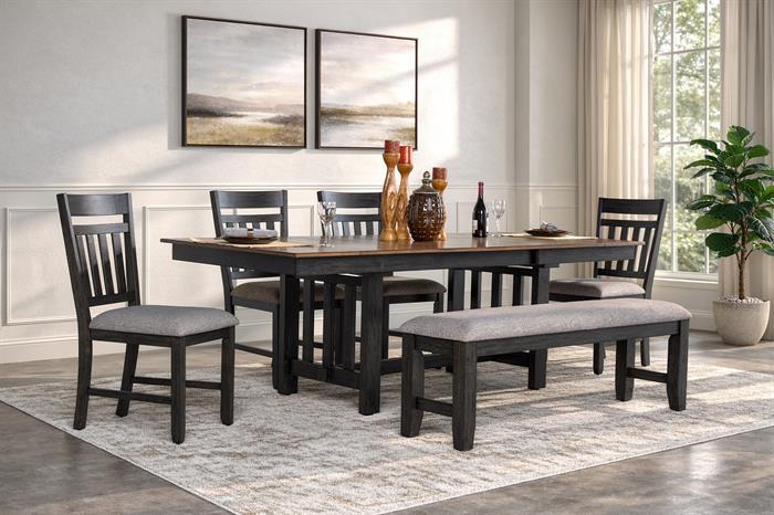 Harrisburg Charcoal 6 Pc Dining Collection