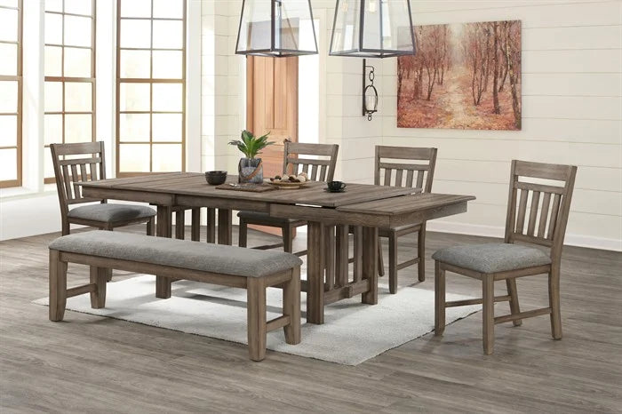 Harrisburg 6 Pc Walnut Finish Dining Set