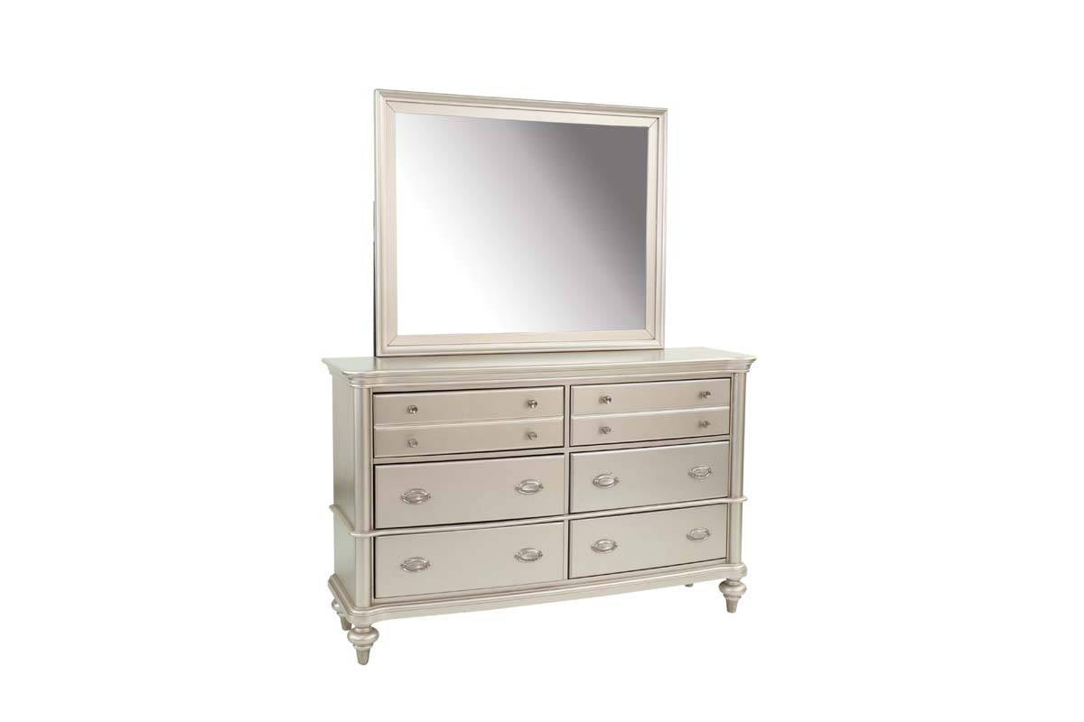 Poundex F9464 Silver 4 Pc Bedroom Set