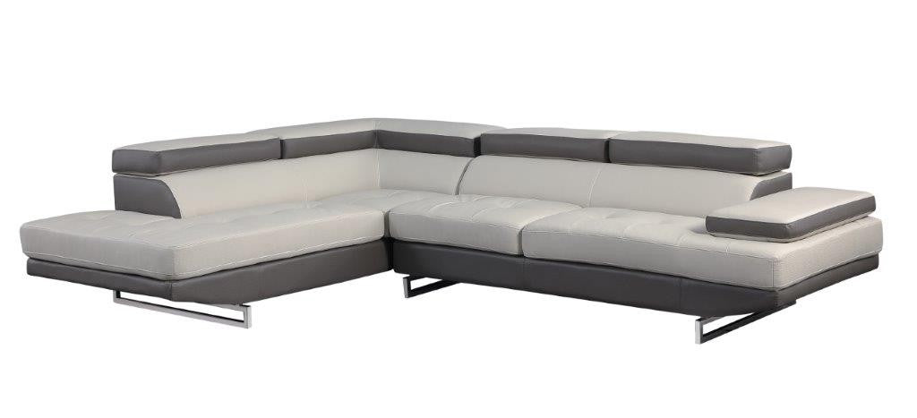 8136 Global United Two Tone Light Gray Sectional