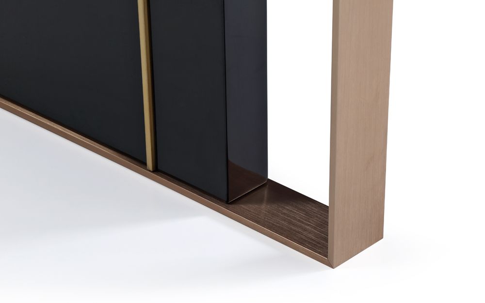 Cartier Modern Black & Rosegold Dining Table Set