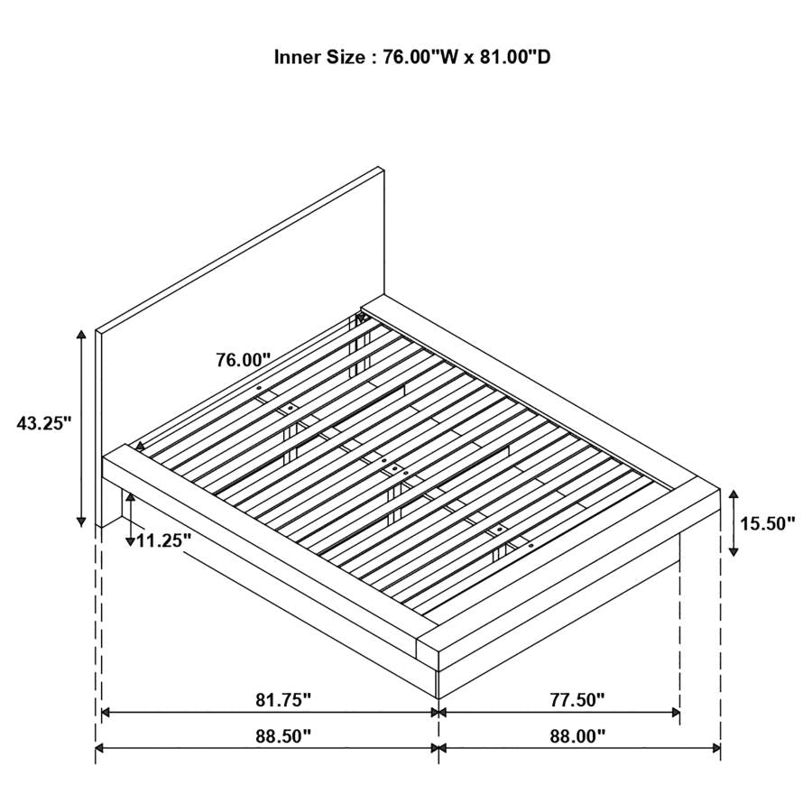 Jessica White Eastern King Bed 202990KE