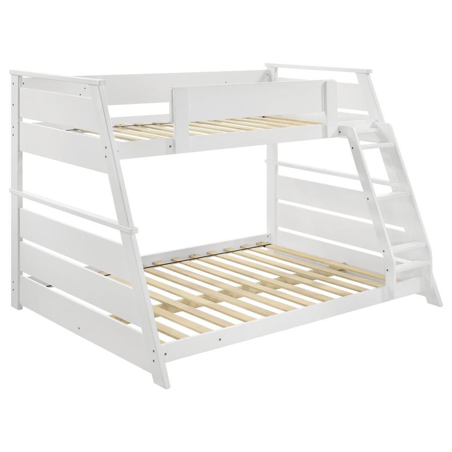 Holden White Twin Full Bunk Bed