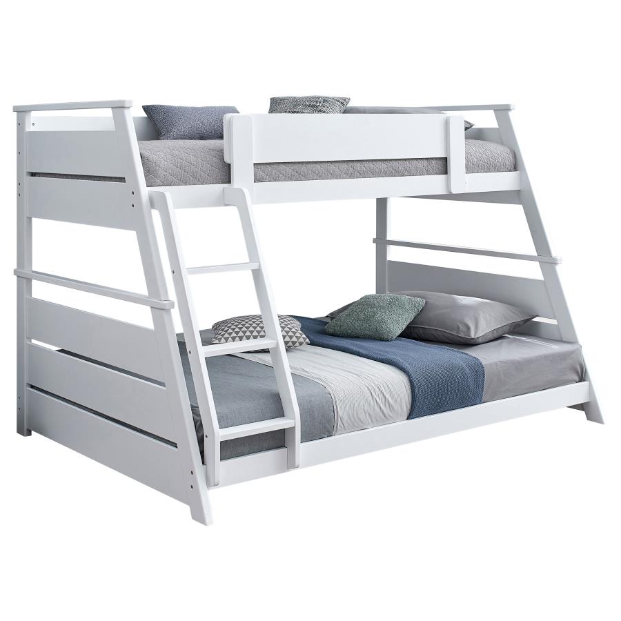 Holden White Twin Full Bunk Bed