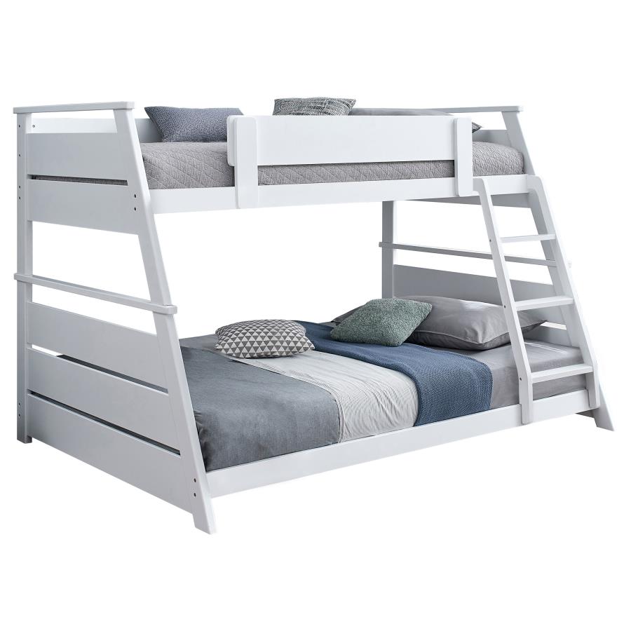 Holden White Twin Full Bunk Bed