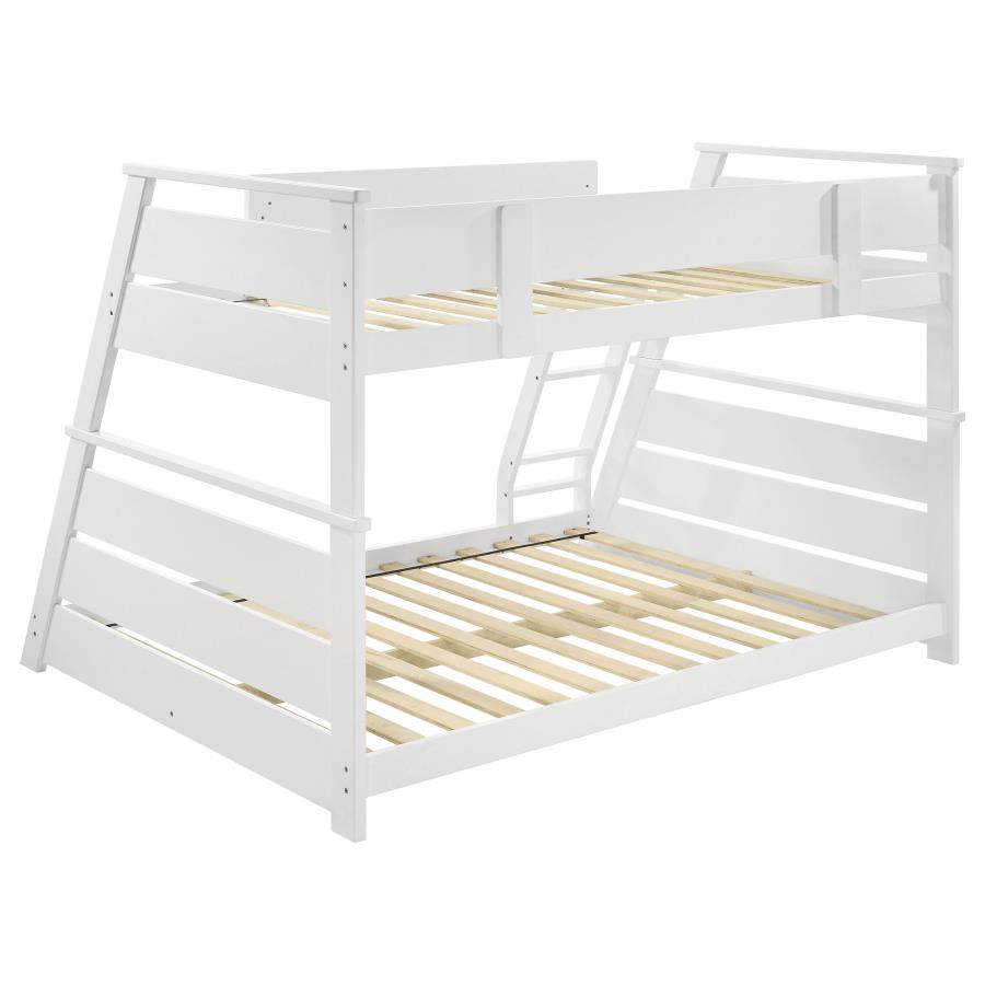 Holden White Twin Full Bunk Bed