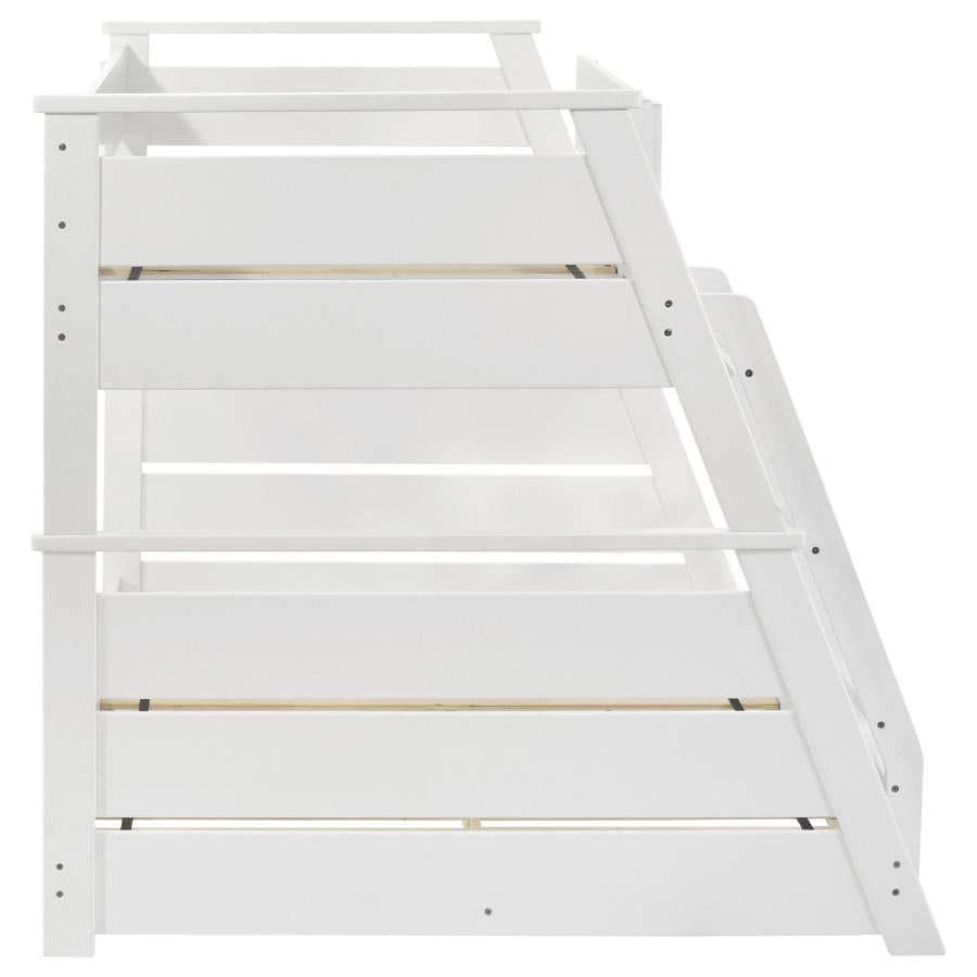 Holden White Twin Full Bunk Bed