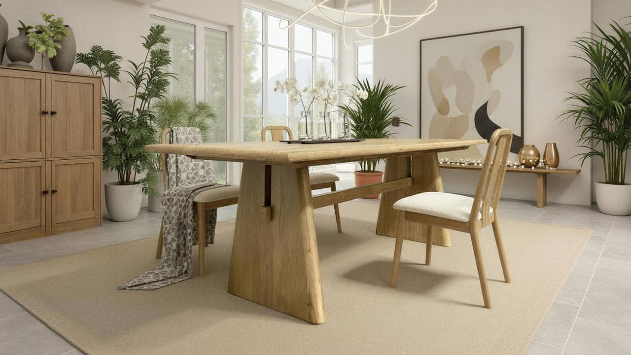 Natalie Weathered Timber Dining Set