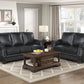 Remington Black Genuine Leather 2 Pc Sofa Set