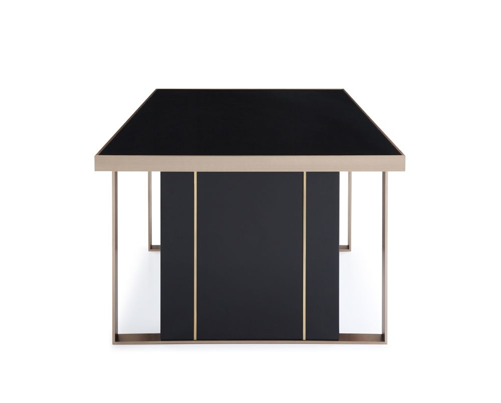 Cartier Modern Black & Rosegold Dining Table Set