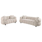 Whitney Channel Tufted Upholstered Sofa Set