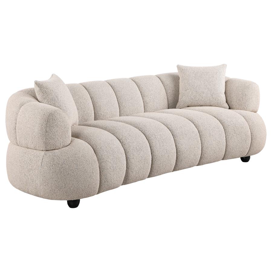 Whitney Channel Tufted Upholstered Sofa Set