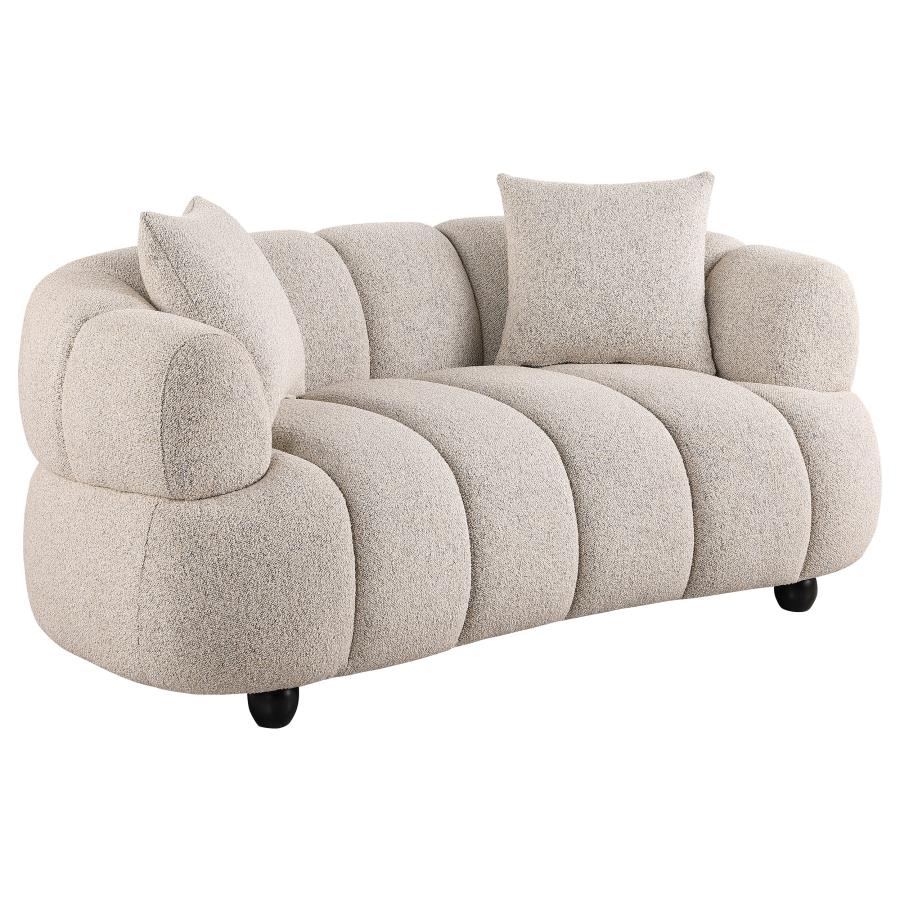 Whitney Channel Tufted Upholstered Sofa Set