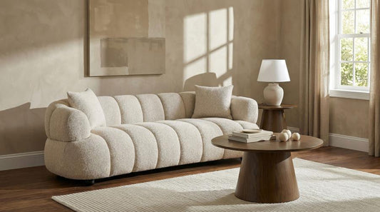 Whitney Channel Tufted Upholstered Sofa Set