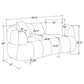 Whitney Channel Tufted Upholstered Sofa Set