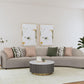 Fayette 3 Pc Upholstered Sectional Greige