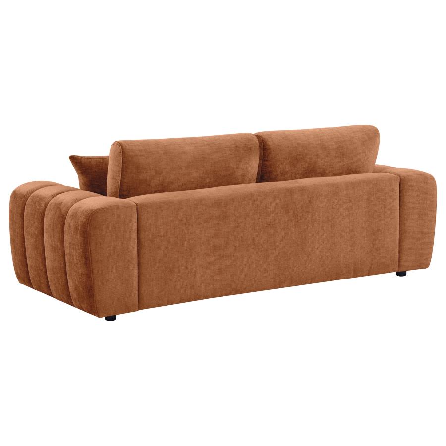 Burnett Burnt Orange Chenille Sofa Collection