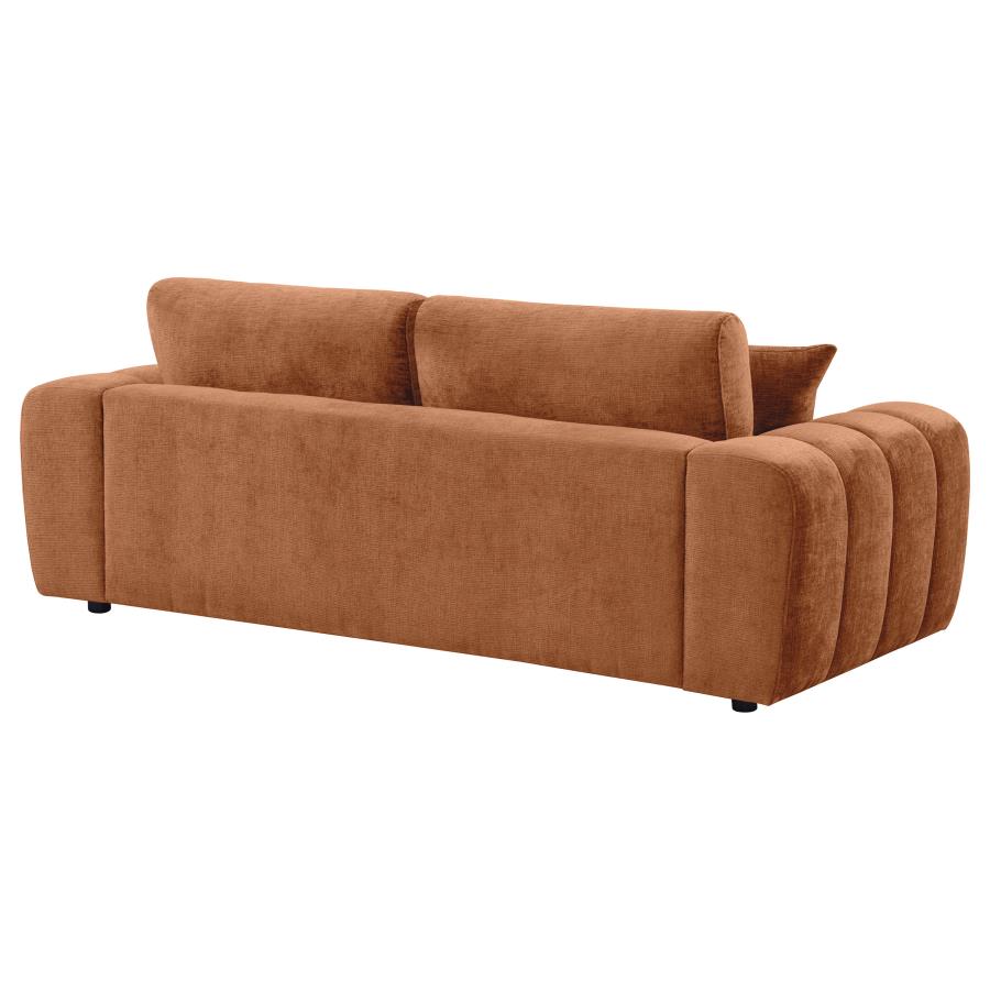 Burnett Burnt Orange Chenille Sofa Collection