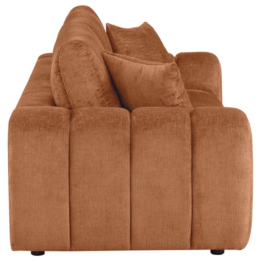 Burnett Burnt Orange Chenille Sofa Collection