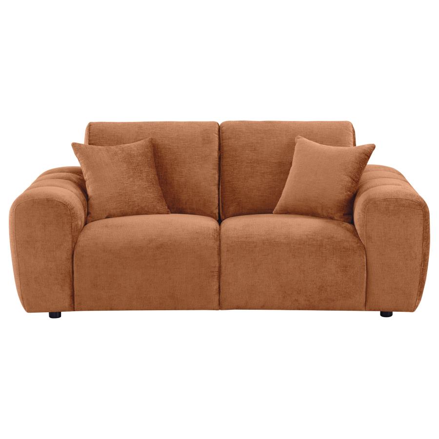 Burnett Burnt Orange Chenille Sofa Collection