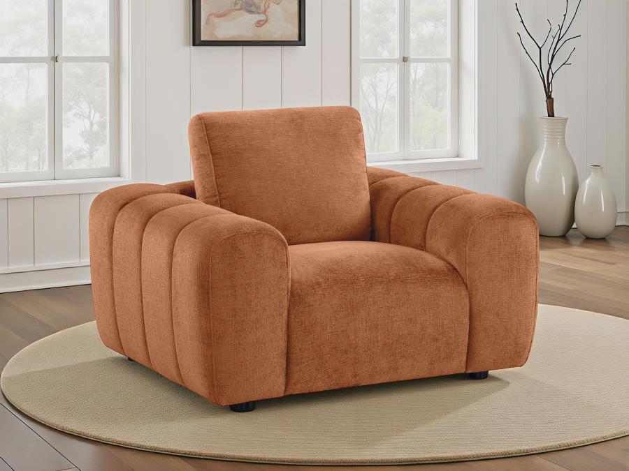 Burnette Burnt Orange Accent Chair 504953