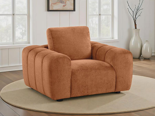 Burnette Burnt Orange Accent Chair 504953