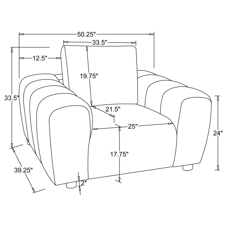 Burnette Burnt Orange Accent Chair 504953