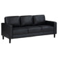 Ruth 3 Pc Black Upholstered Sofa 508361-S3