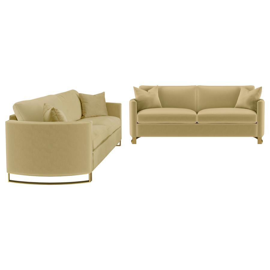 Coaster Corliss Camel Sofa & Loveseat