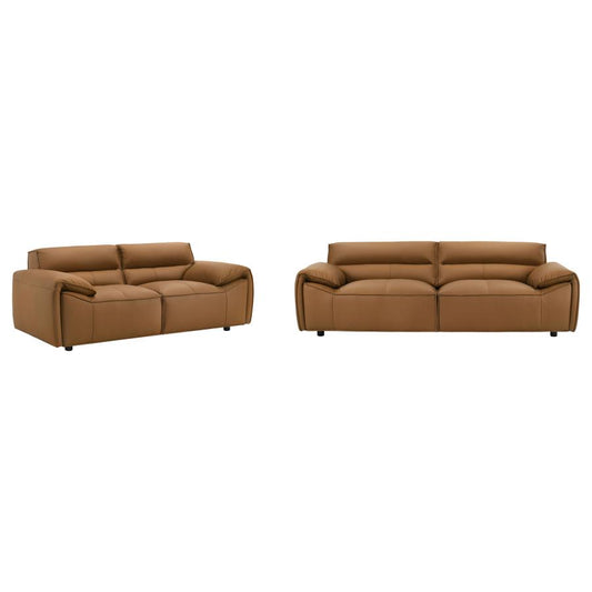 Buxton 2 Pc Leather Upholstered Sofa Set