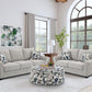 Tomkins Boucle Upholstered Sofa Set Light Grey