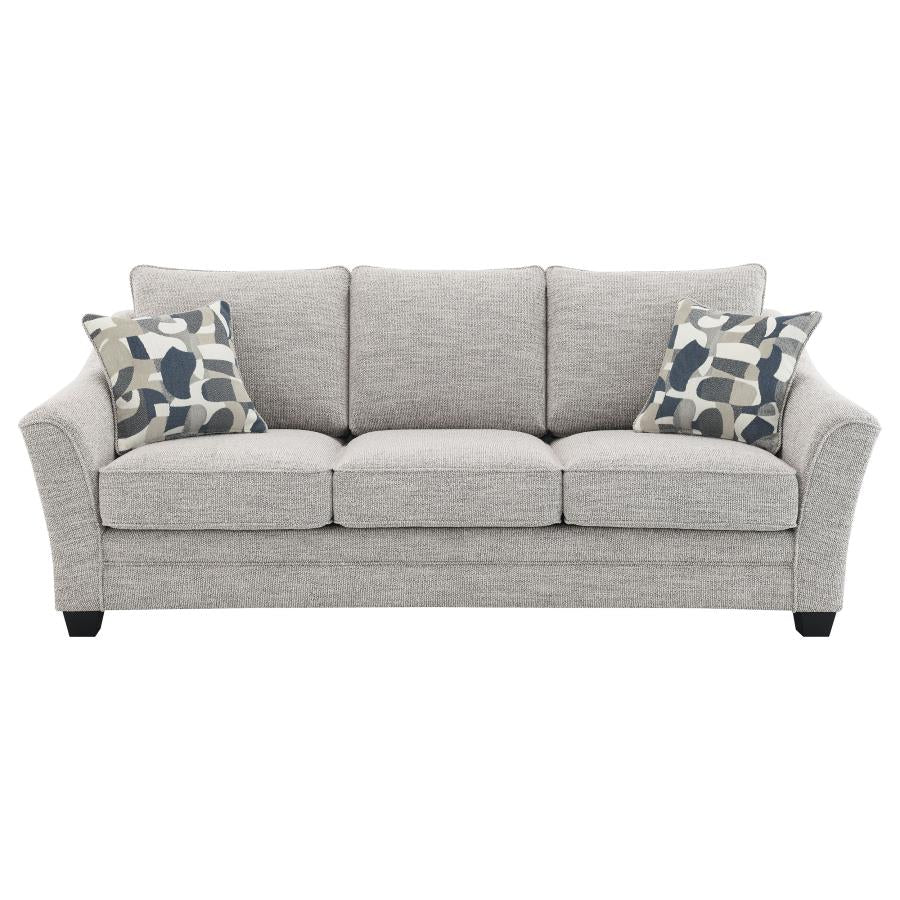 Tomkins Boucle Upholstered Sofa Set Light Grey