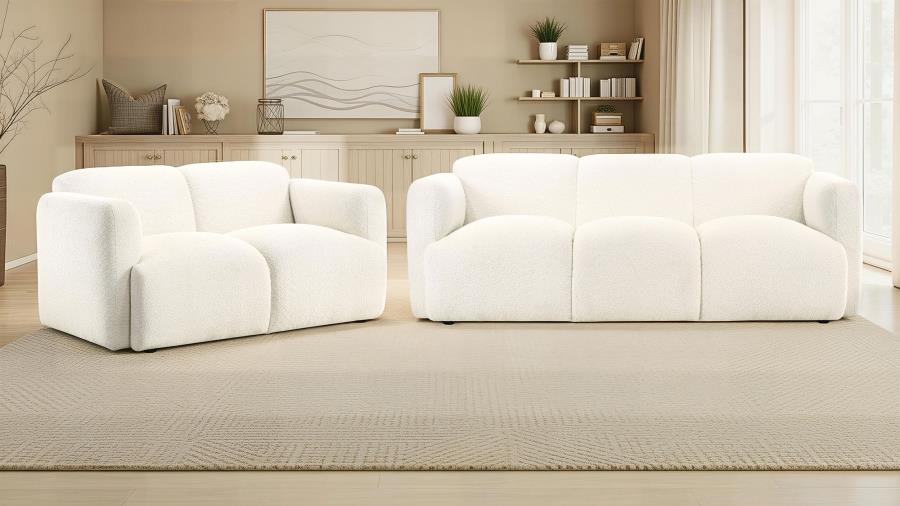 Dorset 2 Pc White Living Room Set by Coaster