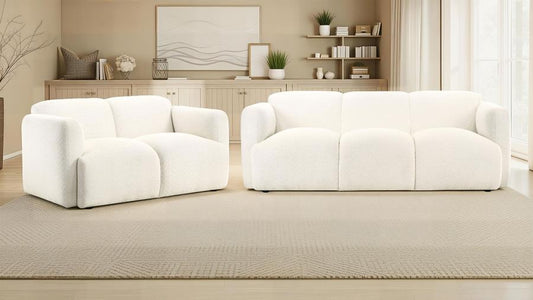 Dorset 2 Pc White Living Room Set by Coaster