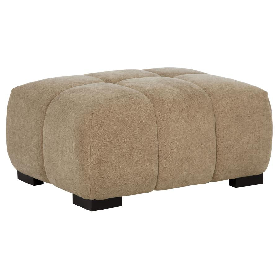 Octavia Upholstered Camel Ottoman 509964