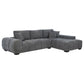 Octavia Upholstered Sectional Chaise - Charcoal Gray