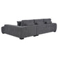Octavia Upholstered Sectional Chaise - Charcoal Gray