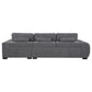 Octavia Upholstered Sectional Chaise - Charcoal Gray