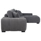 Octavia Upholstered Sectional Chaise - Charcoal Gray