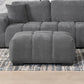 Octavia Upholstered Charcoal Gray Ottoman 509968