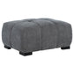 Octavia Upholstered Charcoal Gray Ottoman 509968