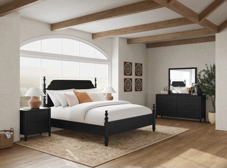 Calhoun Ebony Whisky Oak Poster Bed Collection