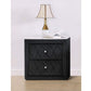 Jayla Nightstand Black Velvet 5114BK-2