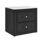 Jayla Nightstand Black Velvet 5114BK-2