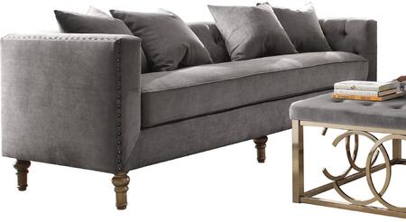 Sidonia 53581 Loveseat - Gray Velvet