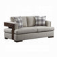 Acme Niamey Loveseat 54851 - Fabric & Cherry Finish