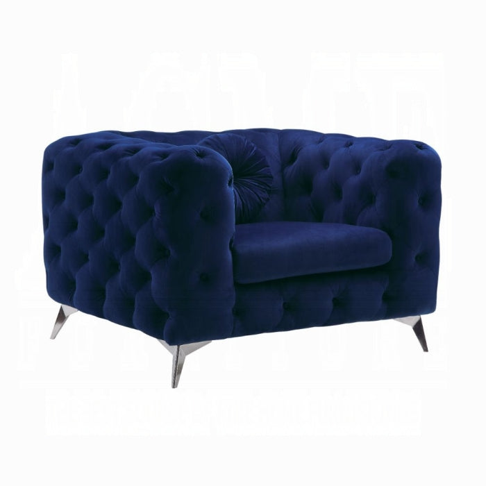 Acme Furniture 54902 Atronia Silla - Tela azul